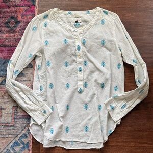LOFT - white lightweight blouse